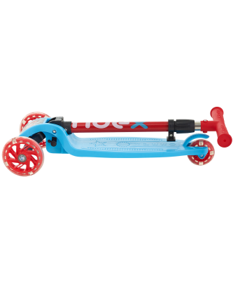 БЕЗ УПАКОВКИ Самокат 3-колесный Loop, 120/70 мм, голубой/красный