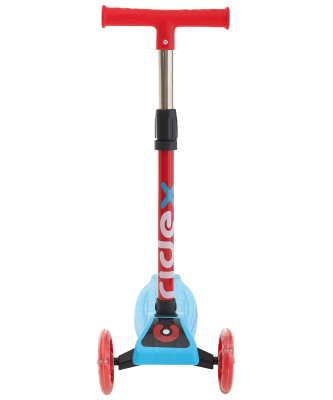 БЕЗ УПАКОВКИ Самокат 3-колесный Loop, 120/70 мм, голубой/красный