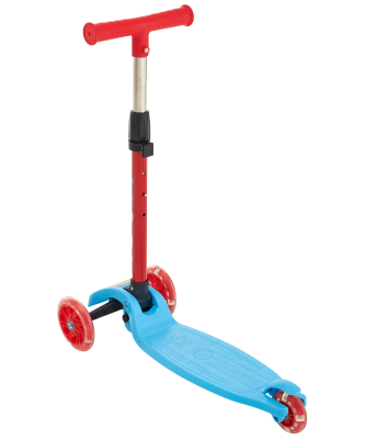 БЕЗ УПАКОВКИ Самокат 3-колесный Loop, 120/70 мм, голубой/красный