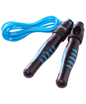 БЕЗ УПАКОВКИ Скакалка RP-102 ПВХ, со счетчиком, синий/черный, 3 м